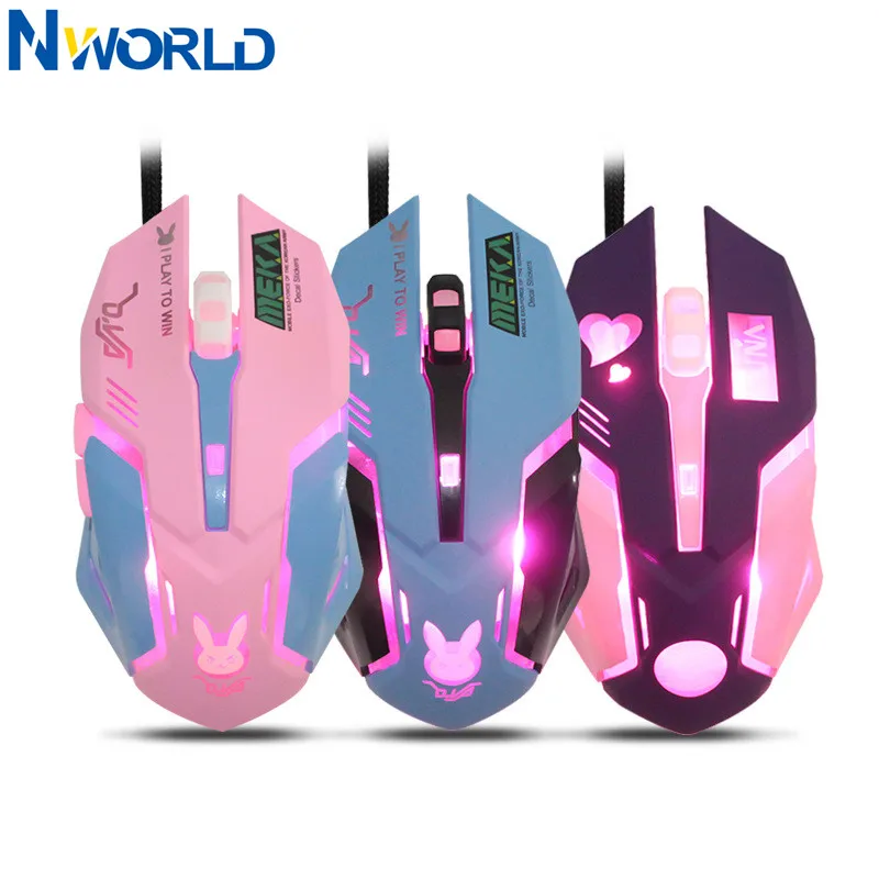 Игровая мышь OW с 6 кнопками,  – обзор и цена Pc Gaming Pink
